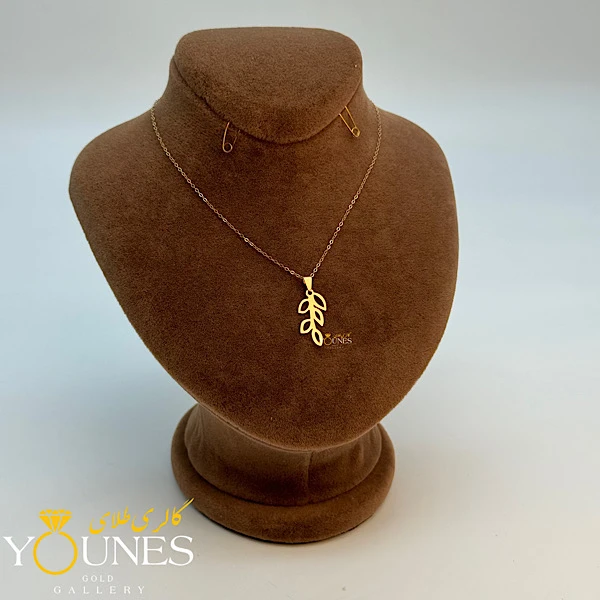 آویز برگ طلا لیزری